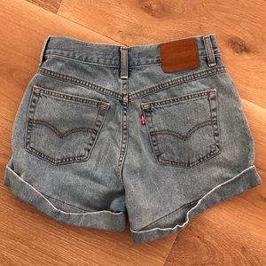 Levi’s A-Line High Waisted Jean Shorts